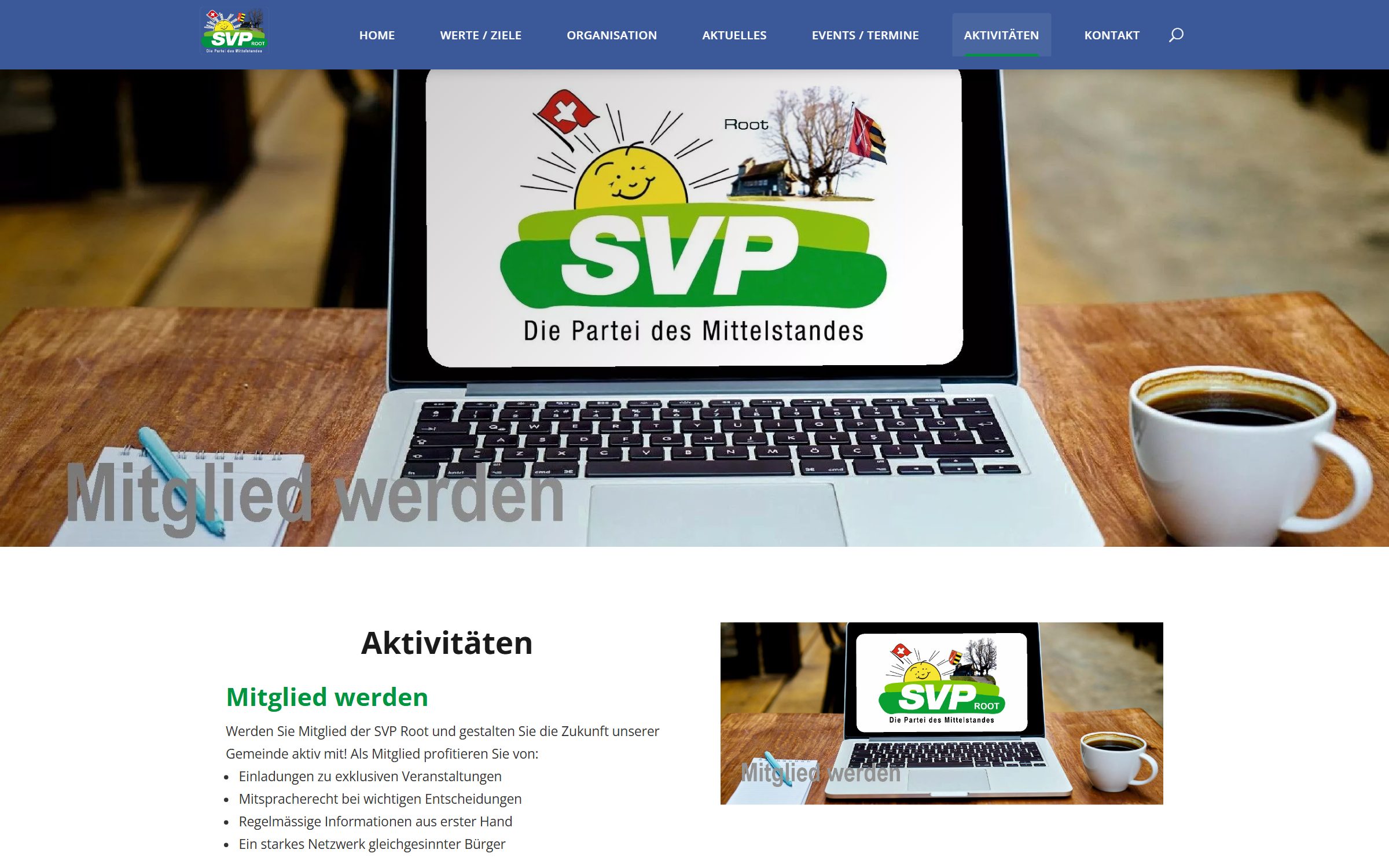 Aktivitäten und Mitgliedschaft