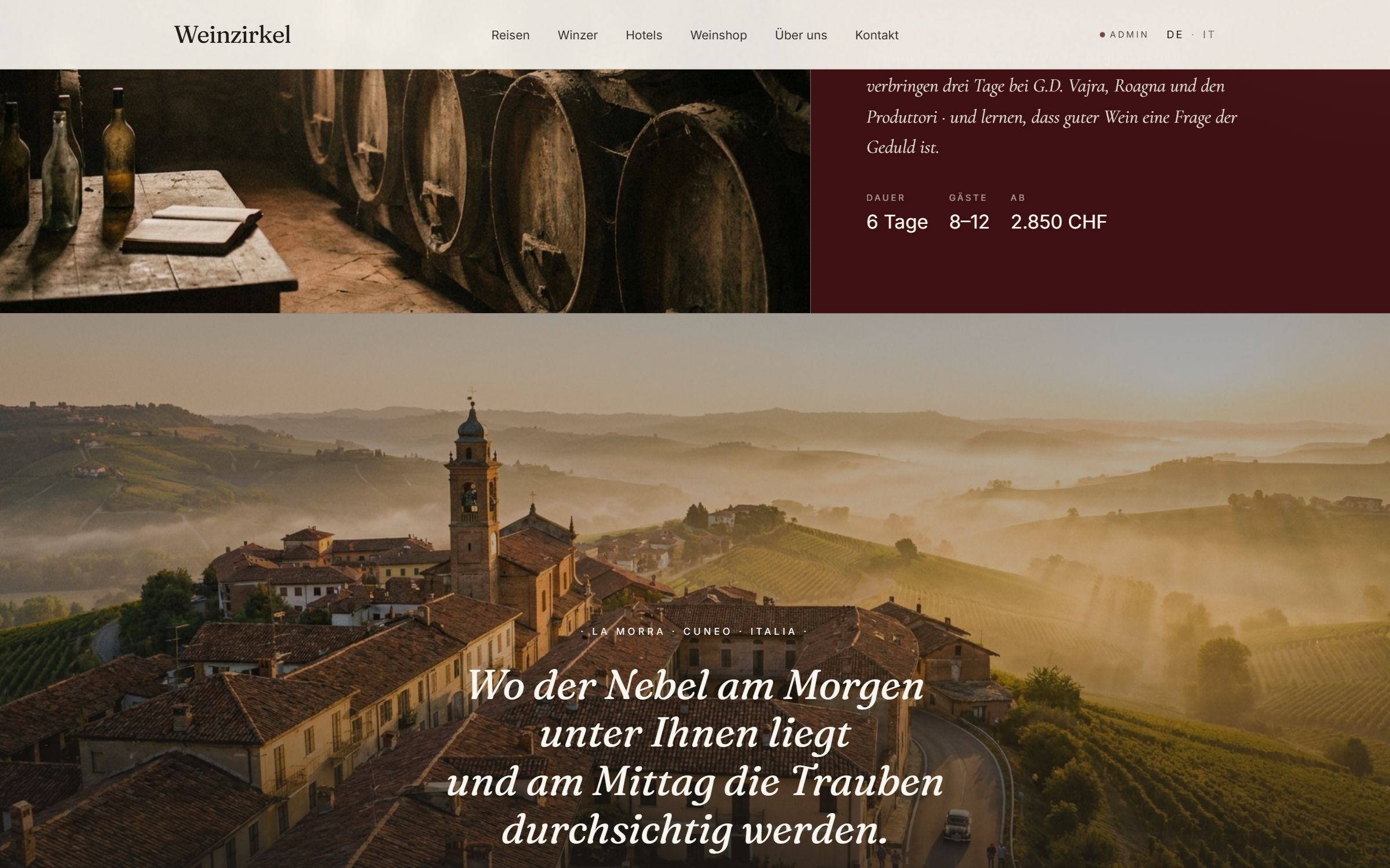 Weinzirkel Reisen Winzerkarte